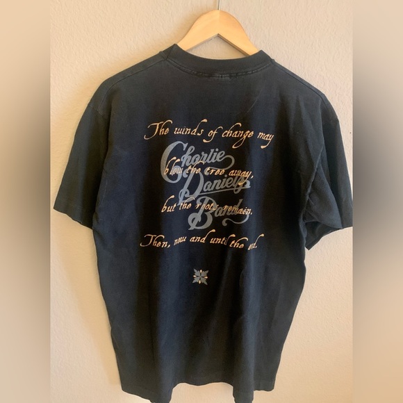 1997 Charlie Daniels Band The Winds of Change.. T-Shirt Black Vintage Large - Picture 2 of 6